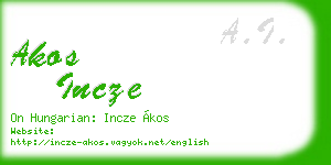 akos incze business card